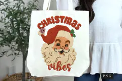 Faux Yarn Retro Santa Christmas PNG Product Image 7