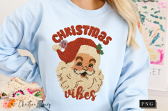 Faux Yarn Retro Santa Christmas PNG Product Image 8