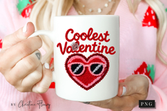 Retro Coolest Valentine PNG Faux Latch Hook Product Image 2