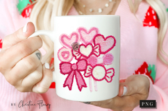 Girly Valentine Faux Latch Hook PNG Product Image 2