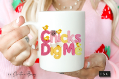 Faux Latch Hook Chicks Dig Me PNG | Easter Png Product Image 2