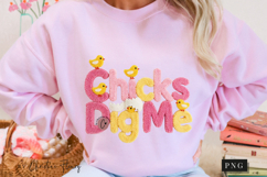 Faux Latch Hook Chicks Dig Me PNG | Easter Png Product Image 11