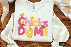 Faux Latch Hook Chicks Dig Me PNG | Easter Png Product Image 3
