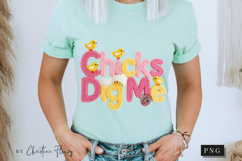 Faux Latch Hook Chicks Dig Me PNG | Easter Png Product Image 10