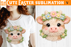Latch hook yarn Easter Sublimation | Cute Easter animal Product Image 1
