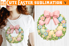 Latch hook yarn Easter Sublimation | Cute Easter Flowers Product Image 1