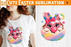 Latch hook yarn Easter Sublimation | Cute Easter animal Product Image 1
