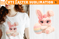 Latch hook yarn Easter Sublimation | Cute Easter animal Product Image 1