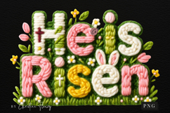 Latch Hook He Is Risen PNG | Easter Png Product Image 4