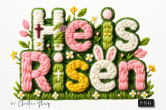 Latch Hook He Is Risen PNG | Easter Png Product Image 5