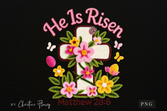 Latch Hook He Is Risen PNG | Easter Png Product Image 4