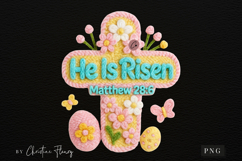 Latch Hook He Is Risen PNG | Easter Png Product Image 4