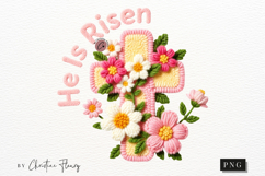 Latch Hook He Is Risen PNG | Easter Png Product Image 5