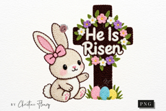 Latch Hook He Is Risen PNG | Easter Png Product Image 4