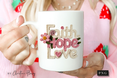 Faux Crochet Faith Hope Love PNG | Easter Png Product Image 2