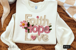 Faux Crochet Faith Hope Love PNG | Easter Png Product Image 3