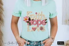 Faux Crochet Faith Hope Love PNG | Easter Png Product Image 10