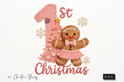 Pink Latch Hook First Christmas PNG Product Image 1