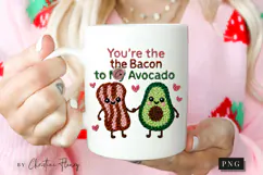 Bacon To My Avocado Funny Valentine PNG Faux Latch Hook Yarn Product Image 2