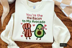 Bacon To My Avocado Funny Valentine PNG Faux Latch Hook Yarn Product Image 3