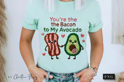 Bacon To My Avocado Funny Valentine PNG Faux Latch Hook Yarn Product Image 7