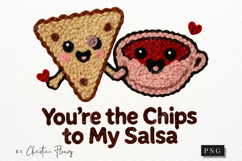 Chips To My Salsa Funny Valentine PNG Faux Latch Hook Yarn Product Image 1