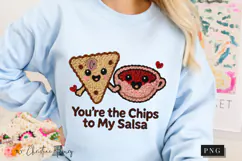 Chips To My Salsa Funny Valentine PNG Faux Latch Hook Yarn Product Image 6