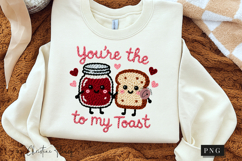 Jam To My Toast Funny Valentine PNG Faux Latch Hook Yarn Product Image 3