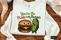 Pickle To My Burger Funny Valentine PNG Faux Latch Hook Yarn Product Image 3