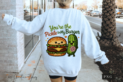 Pickle To My Burger Funny Valentine PNG Faux Latch Hook Yarn Product Image 4