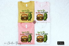 Pickle To My Burger Funny Valentine PNG Faux Latch Hook Yarn Product Image 5