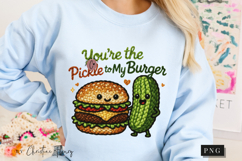 Pickle To My Burger Funny Valentine PNG Faux Latch Hook Yarn Product Image 6