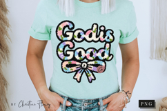 Latch Hook God Is Good Bow PNG | Easter Png Product Image 8