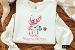 Faux Latch Hook Happy Easter Bunny PNG | Easter Png Product Image 3