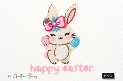 Faux Latch Hook Happy Easter Bunny PNG | Easter Png Product Image 5