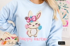 Faux Latch Hook Happy Easter Bunny PNG | Easter Png Product Image 9