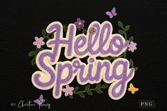 Latch Hook Hello Spring PNG | Easter Png Product Image 4