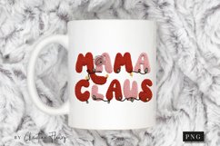 Faux Yarn Retro Mama Claus Christmas PNG Product Image 2
