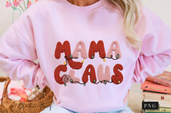 Faux Yarn Retro Mama Claus Christmas PNG Product Image 9