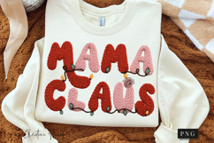 Faux Yarn Retro Mama Claus Christmas PNG Product Image 3