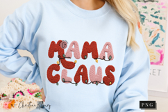 Faux Yarn Retro Mama Claus Christmas PNG Product Image 7