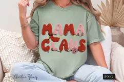 Faux Yarn Retro Mama Claus Christmas PNG Product Image 8