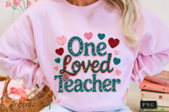 Valentines One Loved Teacher PNG Latch Hook Yarn Product Image 10