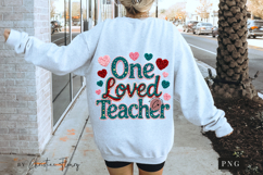 Valentines One Loved Teacher PNG Latch Hook Yarn Product Image 5