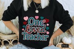 Valentines One Loved Teacher PNG Latch Hook Yarn Product Image 6