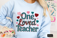 Valentines One Loved Teacher PNG Latch Hook Yarn Product Image 8