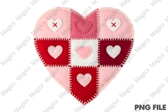 Latch Hook Patchwork Valentine Heart Png Product Image 1