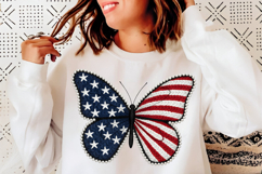 Latch Hook Pearl Patriotic Butterfly Product Image 5
