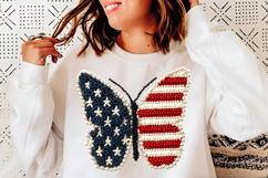 Latch Hook Pearl Patriotic Butterfly Product Image 5