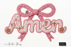 Faux Yarn Christian Easter Amen PNG | Easter Png Product Image 5